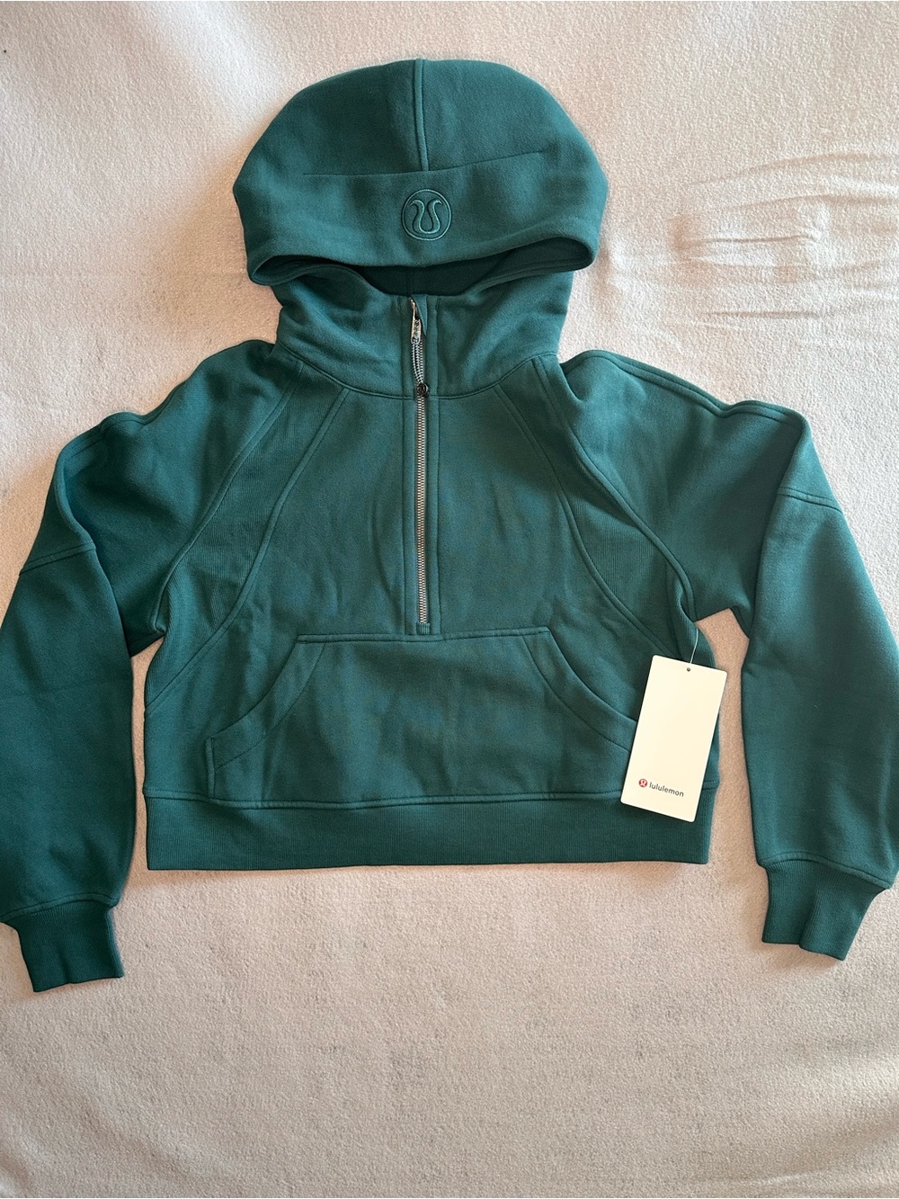 NWT Lululemon Scuba Oversized Half-Zip Hoodie in Storm Teal XS/S